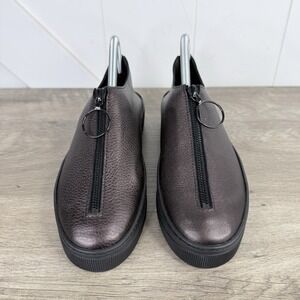 Arche Bronze Front Back Zip Low Top Sneaker Shoes Size 39 Comfort